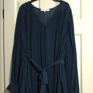 Anthropologie Endless Rose V-Neck Teal Polyester Romper Sz M